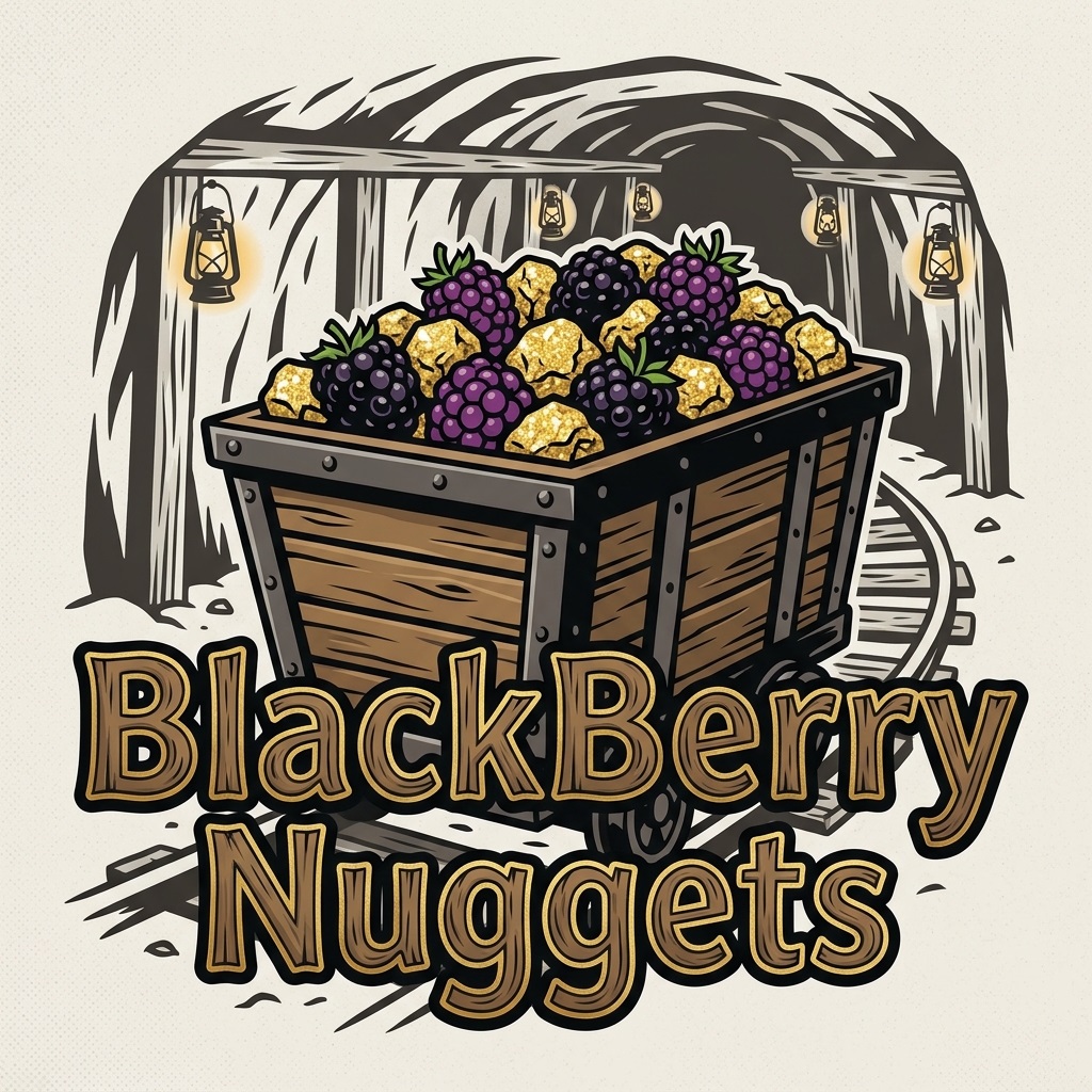 BlackBerry Nuggets in Steinwolle